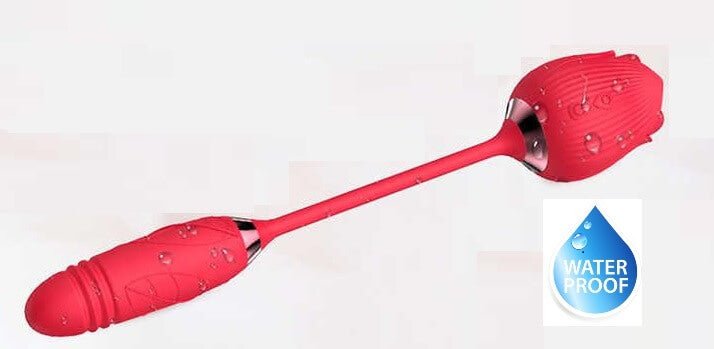 Rose Toy for Women - Thrusting & Sucking Vibrator for amazing orgasms! The Pleaser Pro