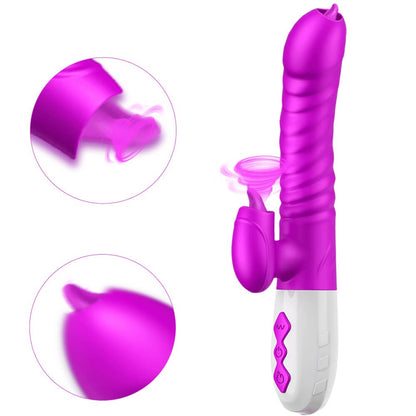 The Pleaser Tongue™ Amazing Licking and Thrusting Vibrator - The Pleaser Pro